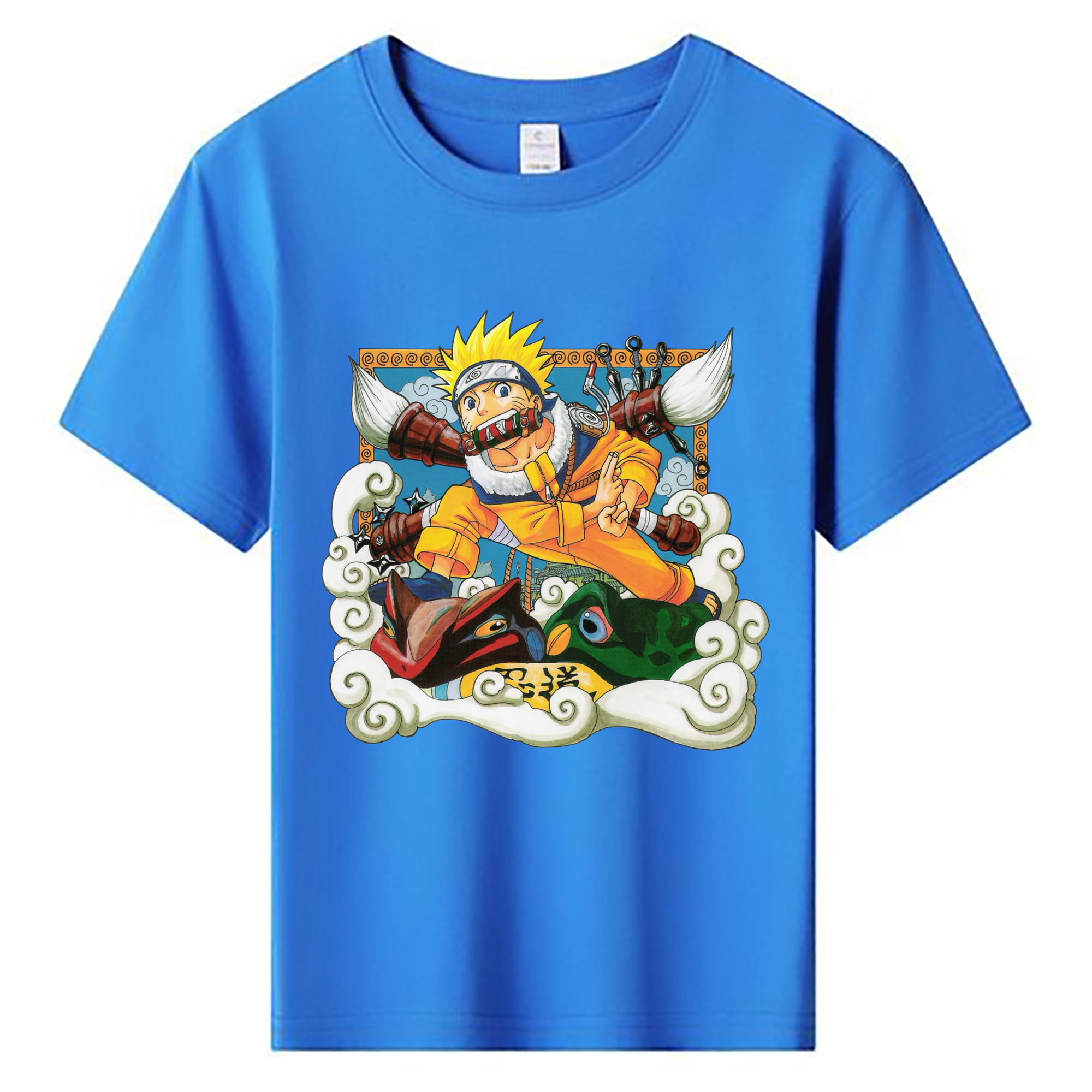（画像用） NARUTO -ナルト- うずまき ナルト Uzumaki Naruto 綿100％キッズTシャツ（フロントプリント）